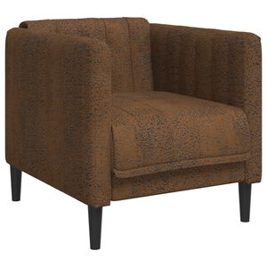 vidaXL Sofa Chair Brown Faux Suede Leather