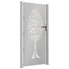 vidaXL Garden Gate 105x205 cm Corten Steel Tree Design