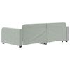 vidaXL Daybed with Trundle without Mattress Light Grey 100x190 cm