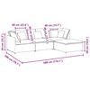 vidaXL Modular Sofa with Footstool&Cushions Fabric Dark Grey
