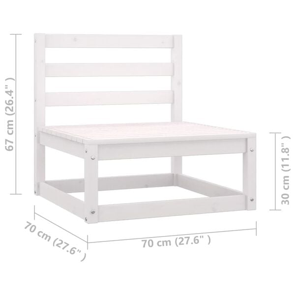vidaXL 8 Piece Garden Lounge Set with Cushions Solid Pinewood