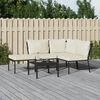 vidaXL 5 Piece Garden Lounge Set with Sand Cushions Steel