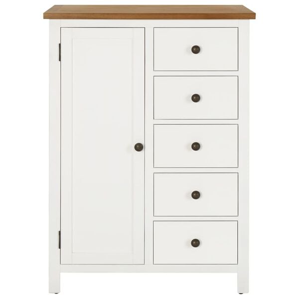 vidaXL Wardrobe 76x52x105 cm Solid Oak Wood