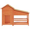vidaXL Dog Kennel Brown 143x60.5x109 cm Solid Wood Pine
