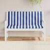 vidaXL Garden Bench Cushions 2pcs Blue&White Stripe 120x50x7cm Fabric