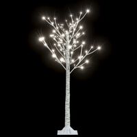 vidaXL Christmas Tree 128 LEDs 1.2 m Cold White Willow Indoor Outdoor