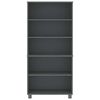 vidaXL Highboard HAMAR Solid Wood Pine Dark Grey