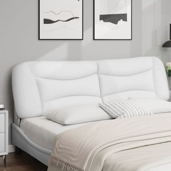 vidaXL Headboard Cushion "Hvar" White 193 cm Faux Leather