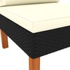 vidaXL Middle Sofas 3 pcs Poly Rattan and Solid Eucalyptus Wood