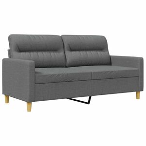 vidaXL 2-Seater Sofa Dark Grey 140 cm Fabric