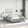 vidaXL Bed Frame without Mattress Light Grey 137x190 cm Full Fabric