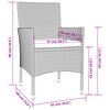 vidaXL 5 Piece Garden Dining Set with Cushions White Poly Rattan
