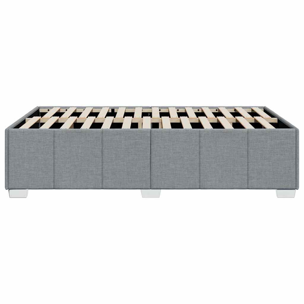 vidaXL Bed Frame without Mattress Light Grey Full Fabric