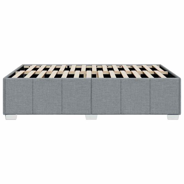 vidaXL Bed Frame without Mattress Light Grey Full Fabric