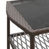 vidaXL 4 Piece Garden Sofa Set with Cushions Brown Poly Rattan