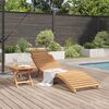vidaXL Sun Lounger 2 pcs Brown 184 x 55 x 59 cm Solid Teak Wood