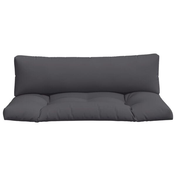 vidaXL Pallet Cushions 2 pcs Anthracite Fabric