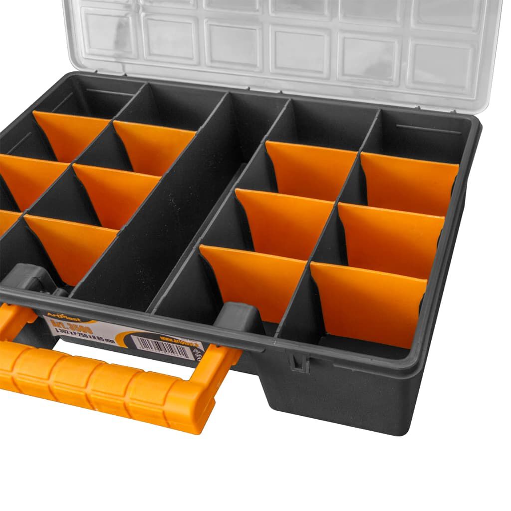vidaXL Assortment Boxes 2 pcs with Removable Dividers 360x250x85 mm PP