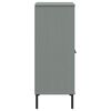 vidaXL Bookcase with Metal Legs Grey 90x35x90.5 cm Solid Wood OSLO