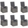 vidaXL 7 Piece Garden Dining Set Grey