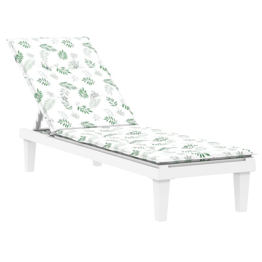 vidaXL Deck Chair Cushion Leaf Pattern Oxford Fabric