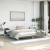 vidaXL Bed Frame without Mattress Dark Grey King Fabric