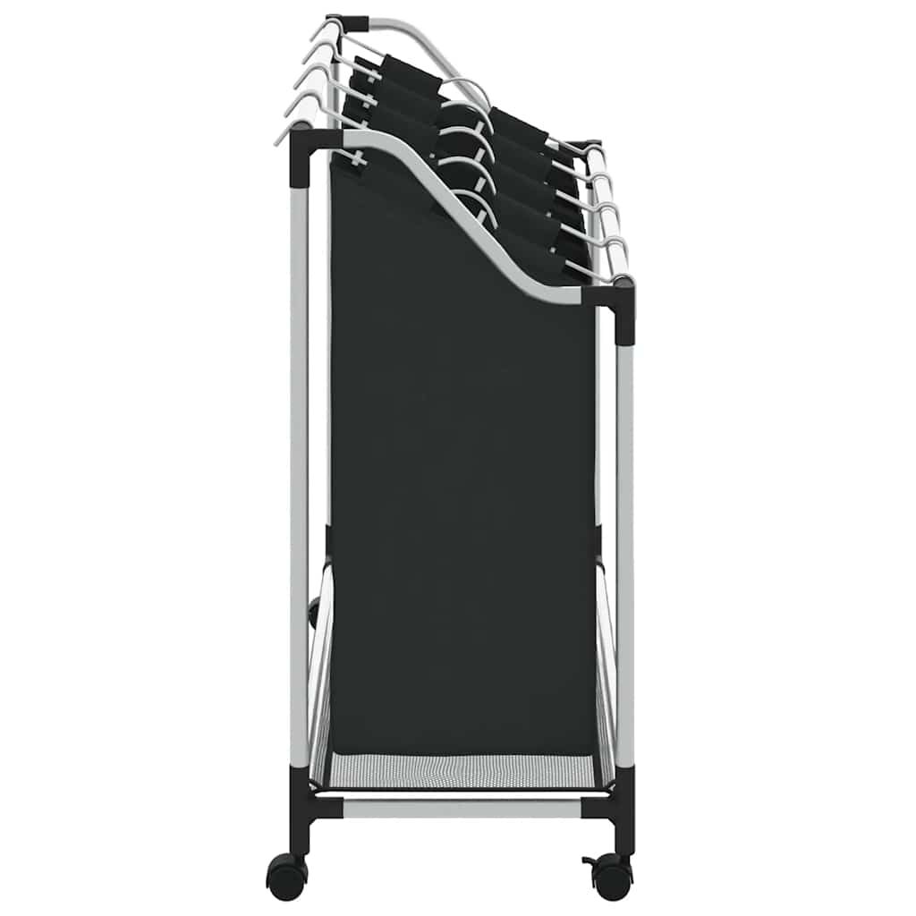 Laundry sorter with 4 bags black grey