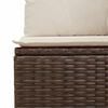 vidaXL 6 Piece Garden Sofa Set with Cushions Brown Poly Rattan