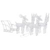 vidaXL Reindeers & Sleigh Christmas Decoration 280x28x55 cm Acrylic