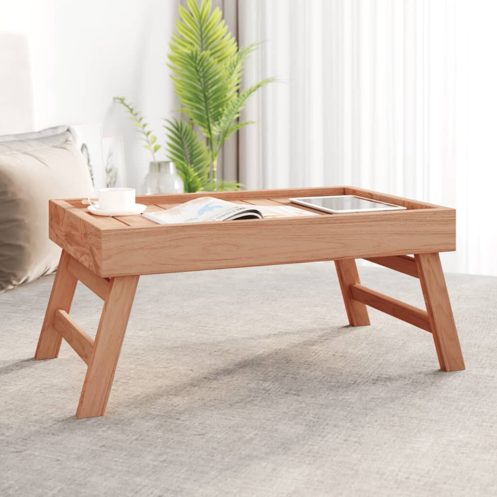 vidaXL Folding Tray 55x35x25 cm Solid Wood Teak