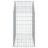 vidaXL Arched Gabion Basket 100x50x80/100 cm Galvanised Iron