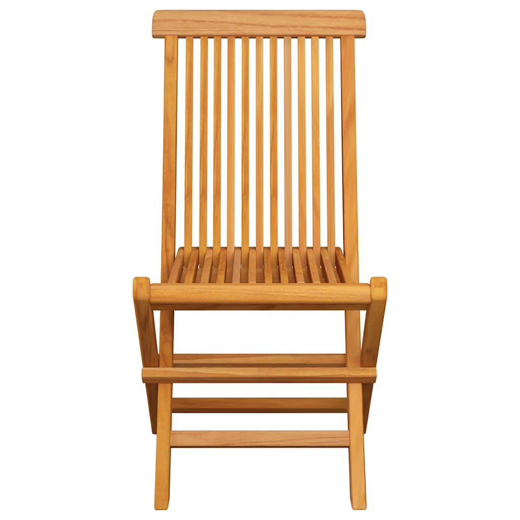 vidaXL Garden Chairs with Taupe Cushions 2 pcs Solid Teak Wood