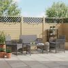 vidaXL 4 Piece Garden Lounge Set with Cushion Poly Rattan Anthracite