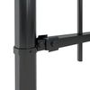 vidaXL Garden Fence with Spear Top Steel 181x80 cm Black