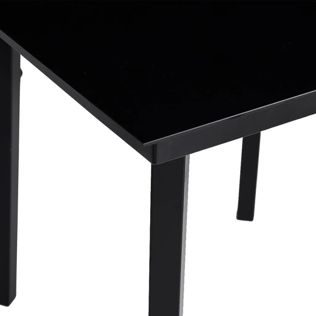 vidaXL 5 Piece Garden Dining Set Black