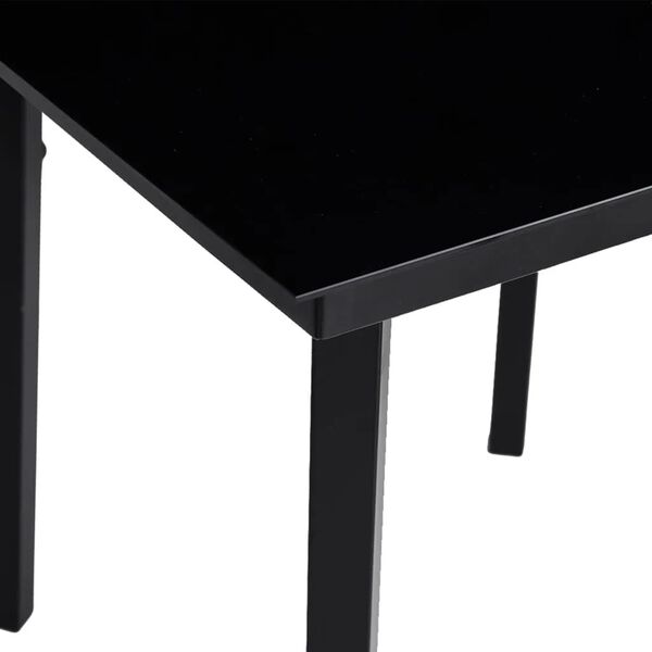 vidaXL 5 Piece Garden Dining Set Black