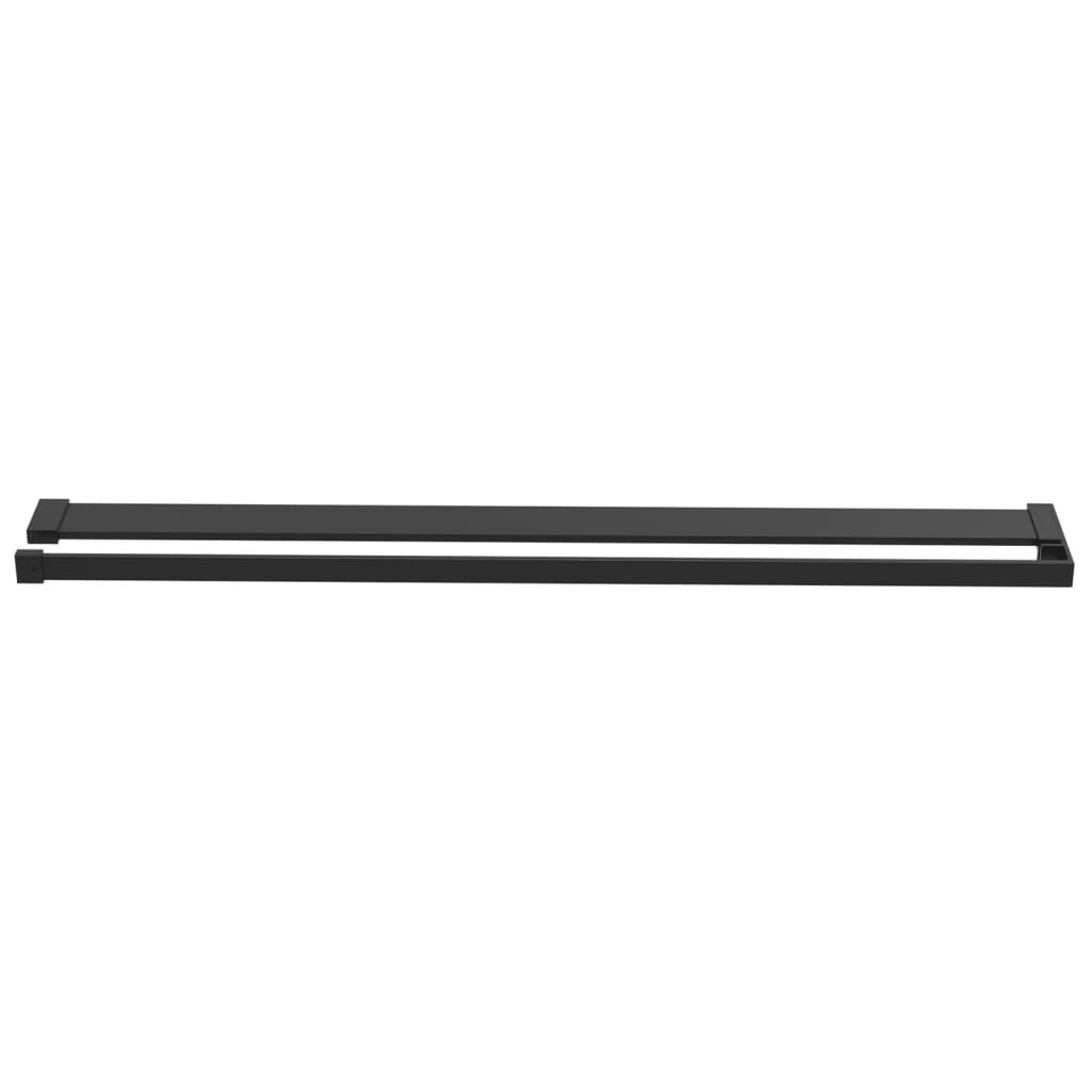 vidaXL Shower Shelf for Walk-in Shower Wall Black 80 cm Aluminium