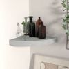 vidaXL Floating Corner Shelf Grey 25x25x3.8 cm MDF