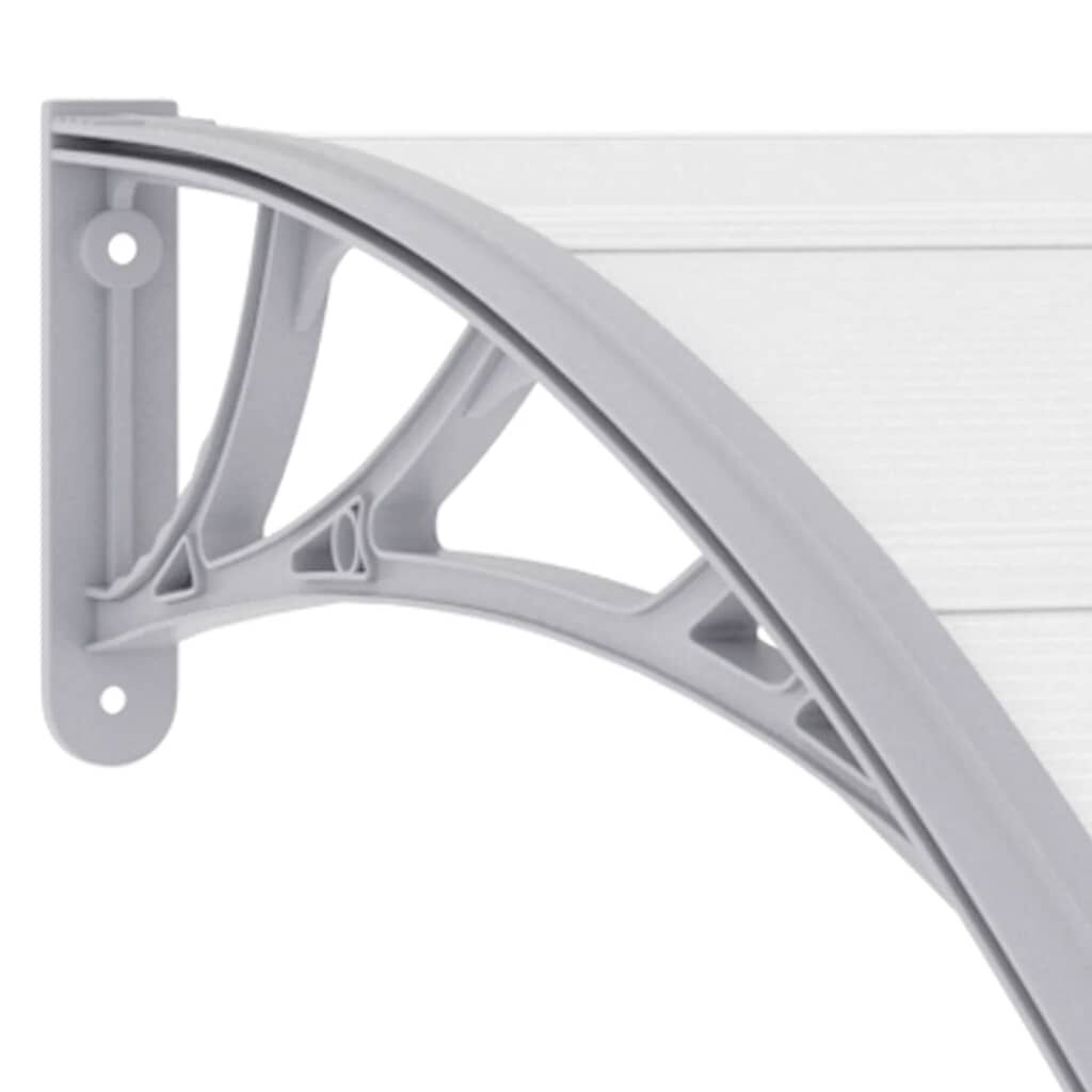 vidaXL Door Canopy Grey and Transparent 120x75 cm PC