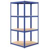 vidaXL 4-Layer Shelves 4 pcs Blue Steel&Engineered Wood