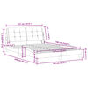 vidaXL Bed Frame with LED without Mattress "Zadar" White 137x190 cm