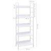 vidaXL 5-Layer Book Shelf White 60x27.6x158.5 cm Engineered Wood