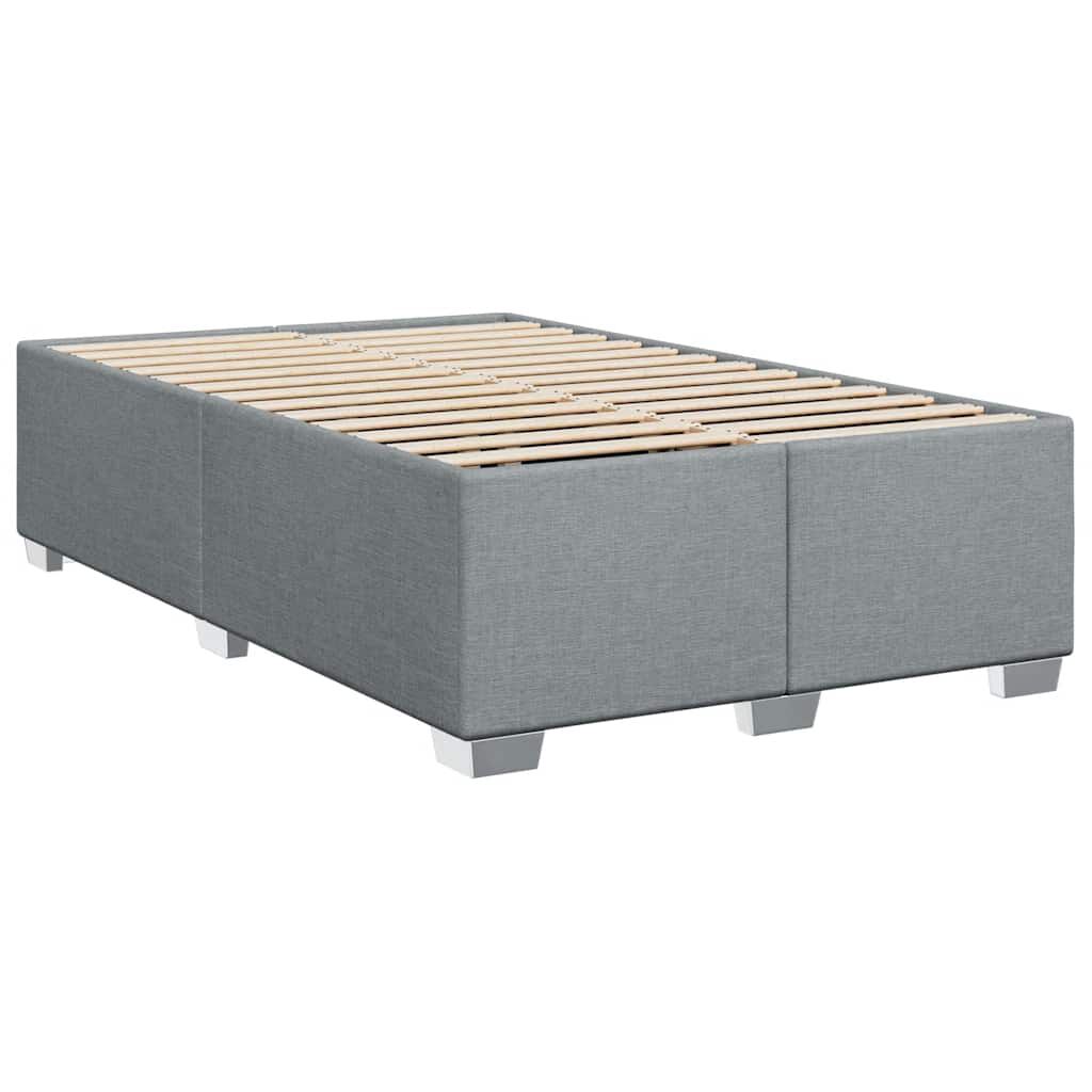 vidaXL Bed Frame without Mattress Light Grey Queen Fabric