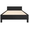 vidaXL Bed Frame without Mattress Black Twin Faux Leather