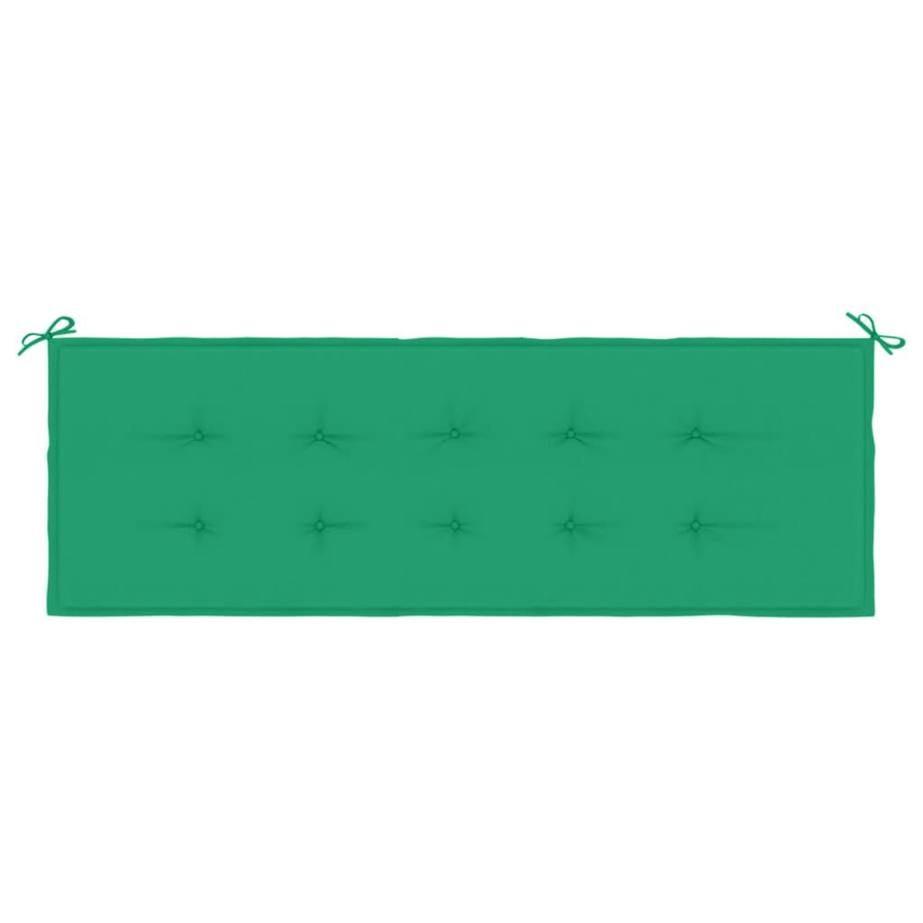 vidaXL Garden Bench Cushion Green 150x50x3 cm Oxford Fabric