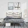 vidaXL Metal Bed Frame without Mattress with Headboard Black 135x190cm