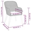 vidaXL 7 Piece Garden Dining Set with Cushions Brown