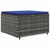 vidaXL 7 Piece Garden Lounge Set with Cushions Grey Poly Rattan
