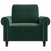 vidaXL Sofa Chair Dark Green 60 cm Velvet