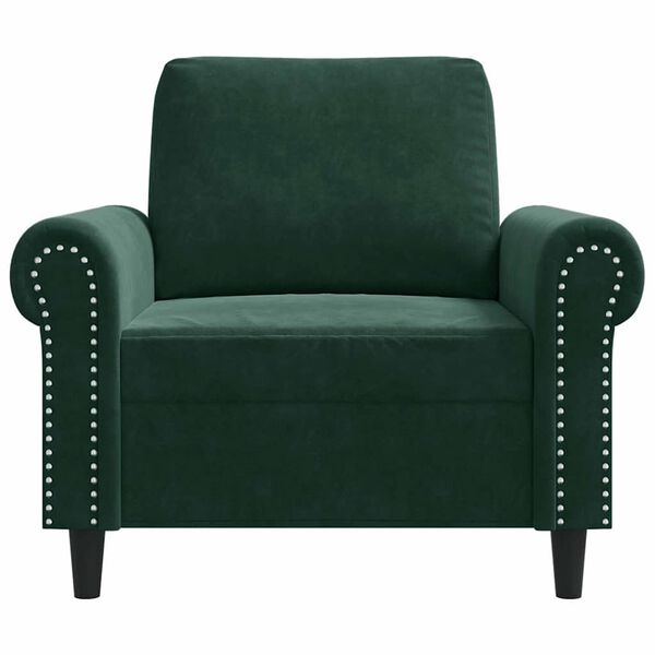 vidaXL Sofa Chair Dark Green 60 cm Velvet